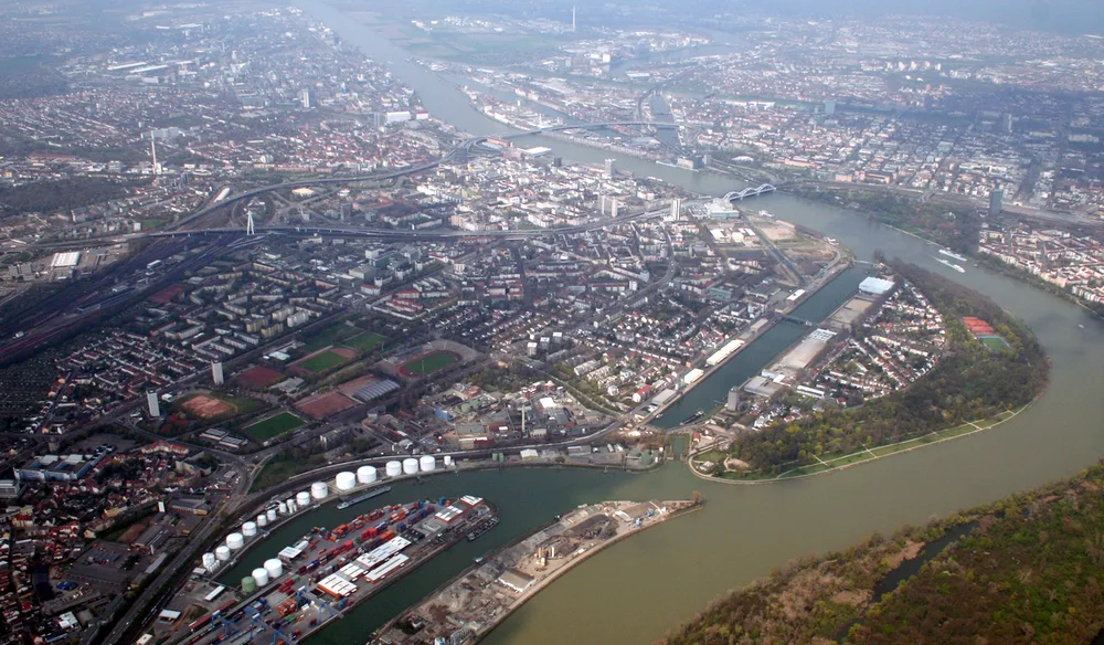 View of Ludwigshafen am Rhein